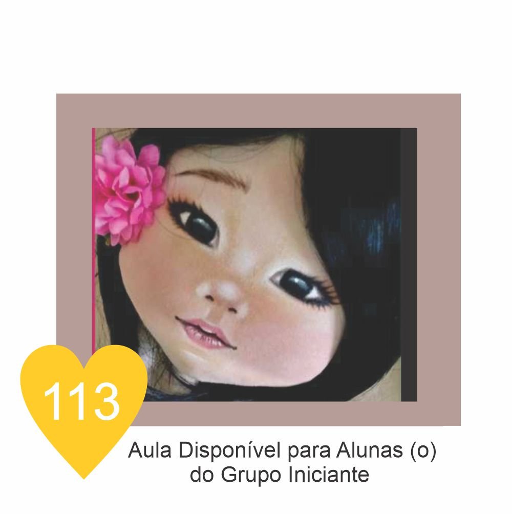 Estêncil de Riscar Rosto de Boneca 113