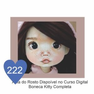 Estêncil de Riscar Rosto de Boneca 222