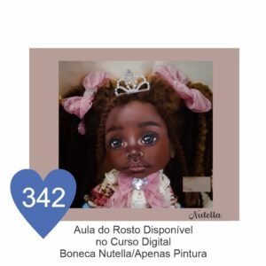 Estêncil de Riscar Rosto de Boneca 342