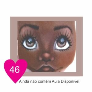 Estêncil de Riscar Rosto de Boneca 46