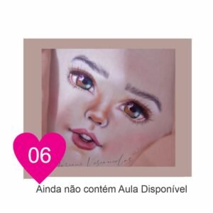 Estêncil de Riscar Rosto de Boneca Nº 06