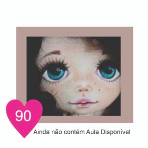 Estêncil de Riscar Rosto de Boneca 90