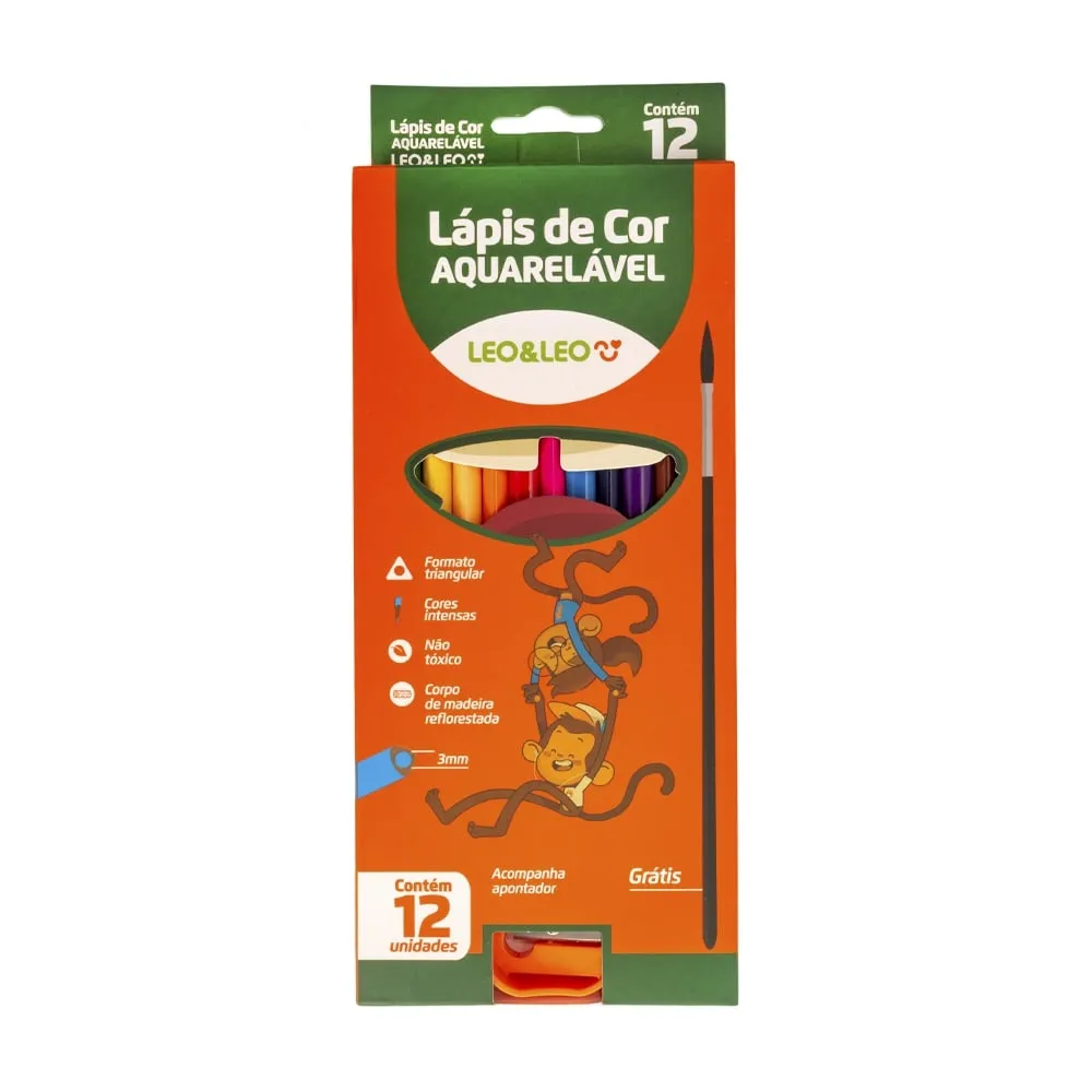 Lápis de cor aquarelável Leo&Leo