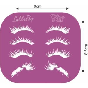 ESTÊNCIL PARA CILIOS DE BONECA Nº 02