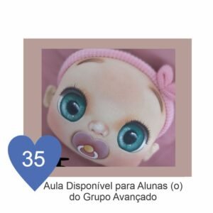 Estêncil de Riscar Rosto de Boneca 35