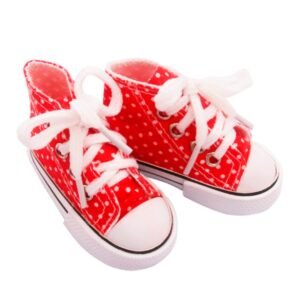 Mini tênis Allstar vermelho com bolinhas