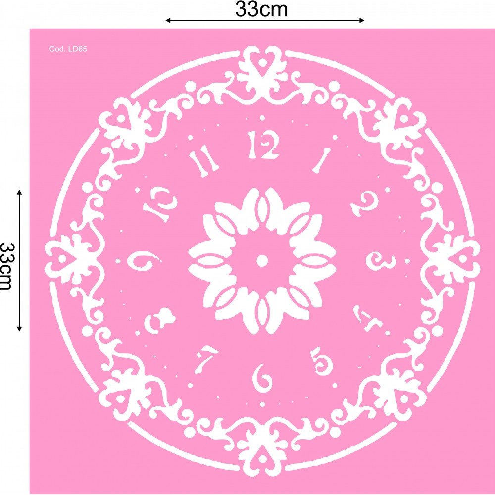 Estêncil Relógio Vintage