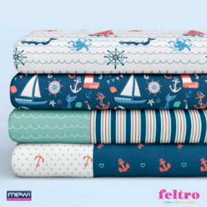 Feltro mewi – Coleção 7 mares – Naninha 7 mares 25X70CM