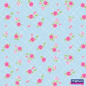 Feltro mewi – Coleção provence – Floral azul 25X70CM