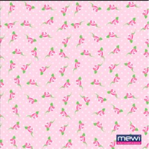 FELTRO MEWI – COLEÇÃO PROVENCE – FLORAL MINI ROSA  25X70CM