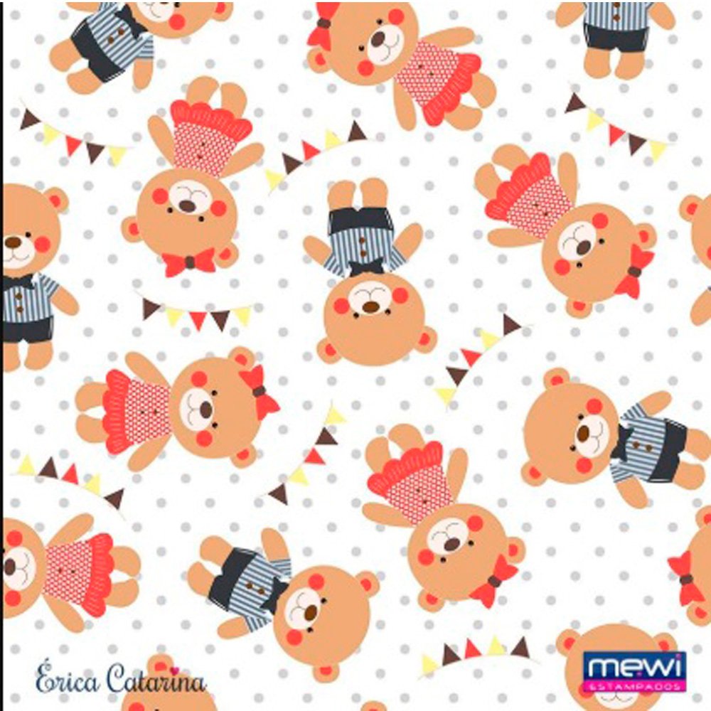 Feltro mewi - Coleção personagens ursinho vintage 25X70CM