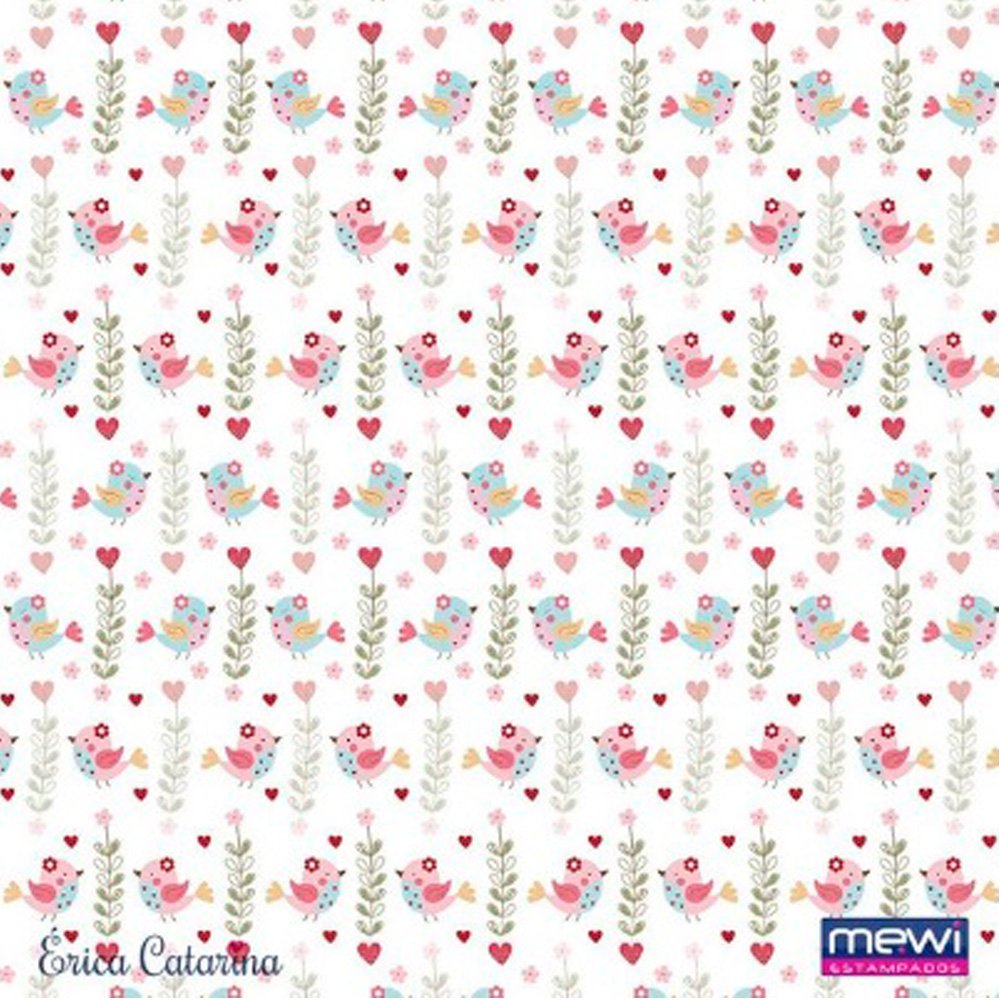 Feltro mewi - Coleção personagens passarinho jardim 25X70CM