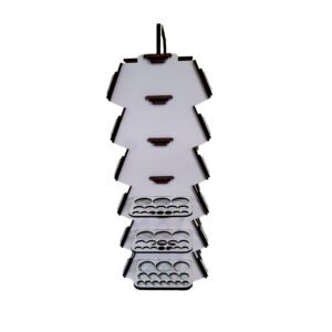 Suporte para organizar suas Tintas de 37ml e Pinceis no Branco