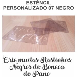 KIT ESTÊNCIL PERSONALIZADO Nº 07 3 TAMANHOS