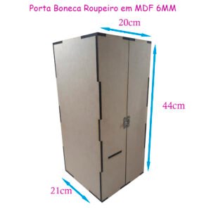 ROUPEIRO PORTA BONECA EM MDF 6MM BEM REFORÇADO