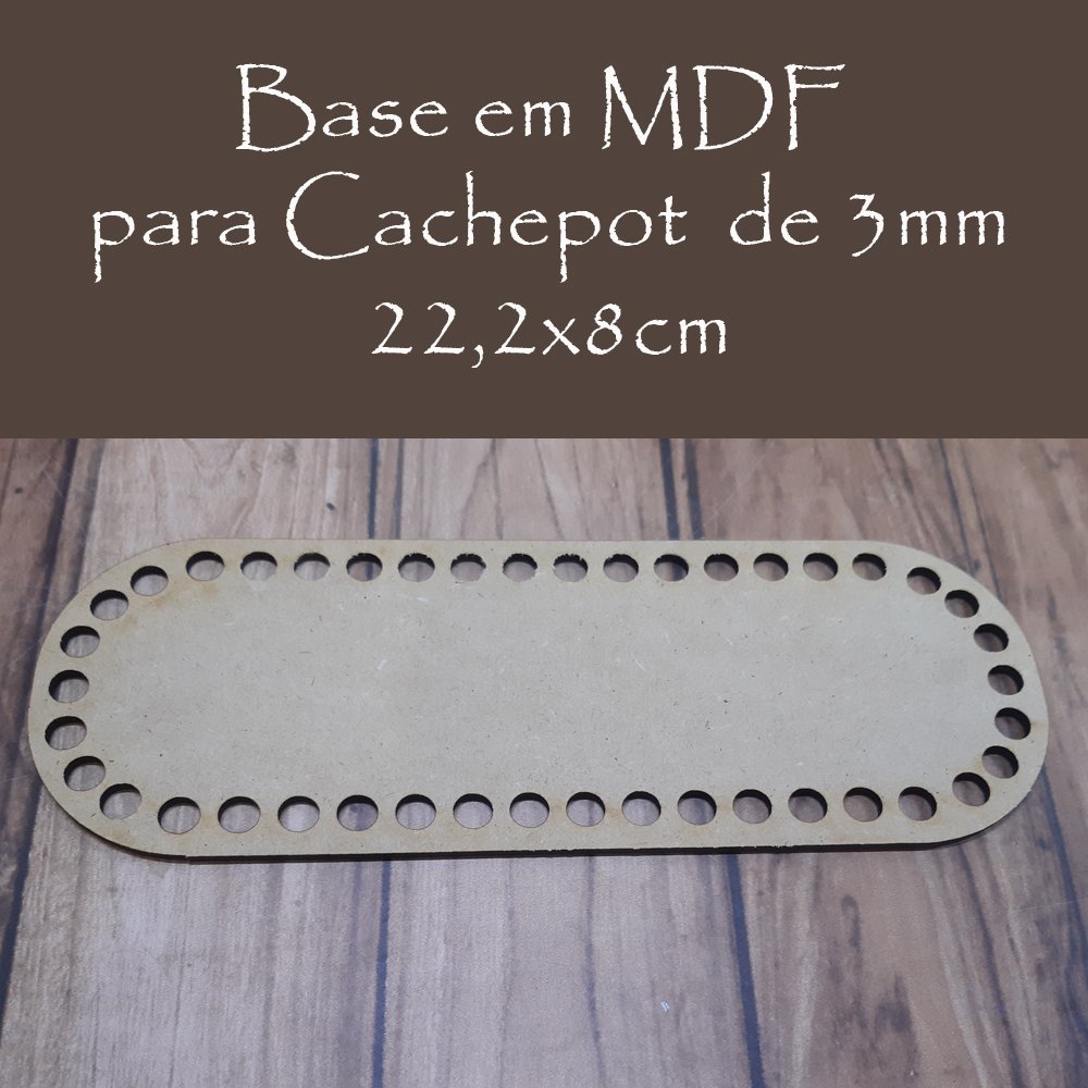 Kit Base Em Mdf Para Cachepot Crochê 3mm C/15uni