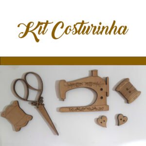 Kit Aplique e botão Costurinha