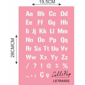 Estêncil letras Maiuscula e Minuscula