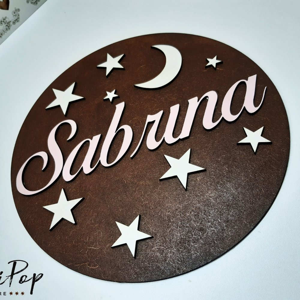 Placa Porta Maternidade Estrelas - Image 2