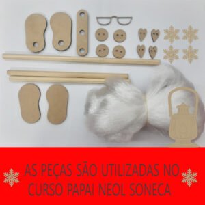 Kit MDF + Barba Papai Noel Soneca