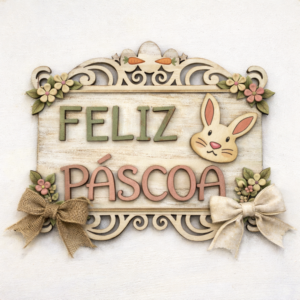 Placa Retangulo Mdf 3mm Cru 34×31 Páscoa