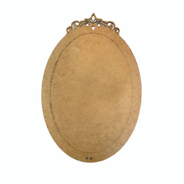 Placa Oval Mdf 3mm Cru 27x41
