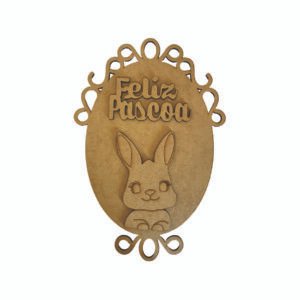 Placa Oval Mdf 3mm Cru 16x21cm