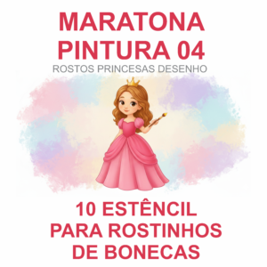 MARATONA  PRINCESAS 04 (ESPECIAL DESENHO) ESTÊNCIL