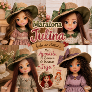 Maratona Julina 5 Estêncil + Apostila Juju