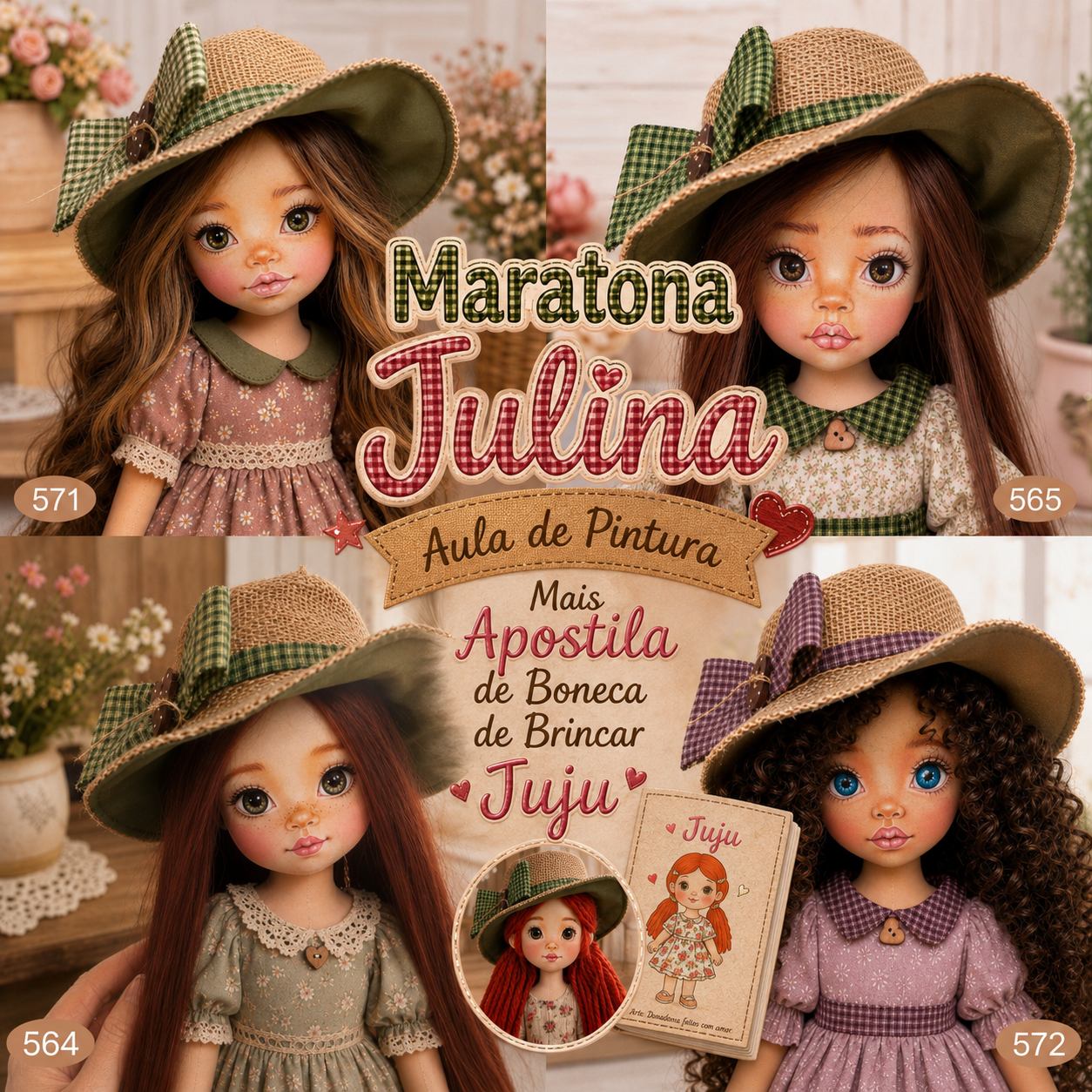 Maratona Julina 5 Estêncil + Apostila Juju