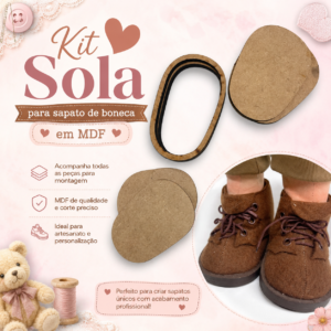 Kit sola para Sapatinho de boneca